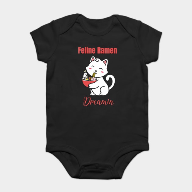 Feline Ramen Dreamin Baby Bodysuit by Prinyos